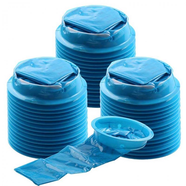 Disposable Emesis Bags, 50 Pack Vomit Bags, Blue Disposable Puke Bags ...